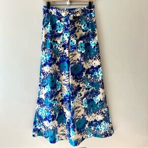 VINTAGE Floral Retro High Waisted Wide Leg Pants